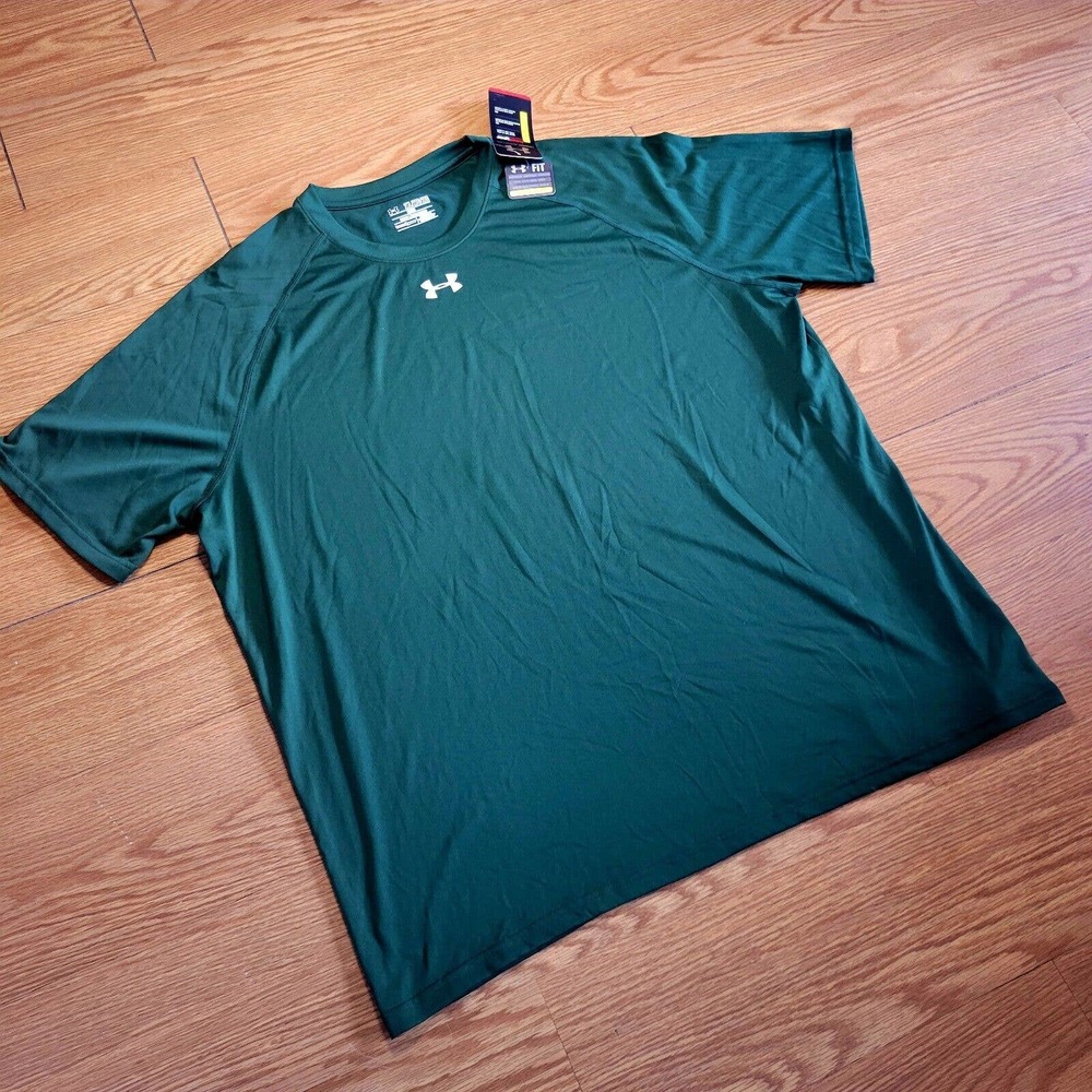 Under Armour Men's Heat Gear T-shirt Size XXL Loose Fit Green NWT - Picture 8 of 14